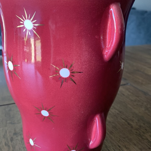 Falcon Ware Red Starglint Vase Art Deco Vintage - Picture 4 of 12